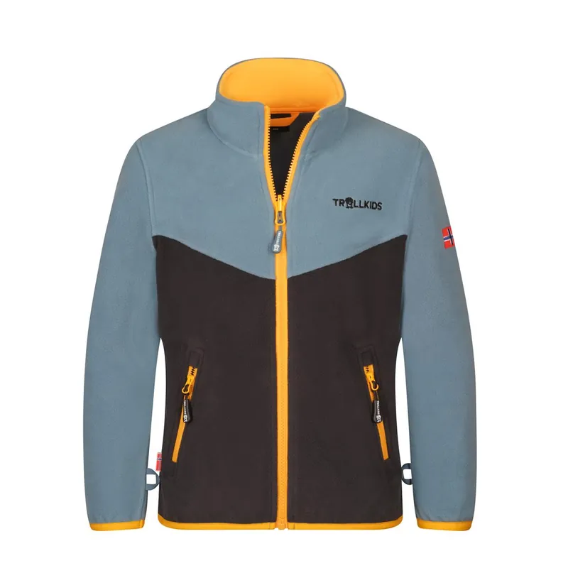 Neu Im Sortiment Trollkids Kinder Oppdal Jacket XT steel blue/ black/ mango-- Gr.: 128