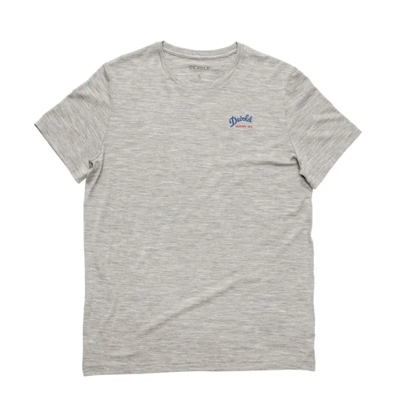 DEVOLD CLASSIC "SCRIPT" TEE MAN - grey melange-- Gr.: L Saisonangebot