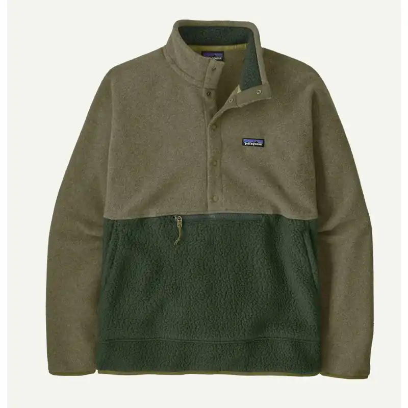 Sale Patagonia M`s Retro Pile Half-Snap old growth green Herren Fleece Pullover-- Gr.: S