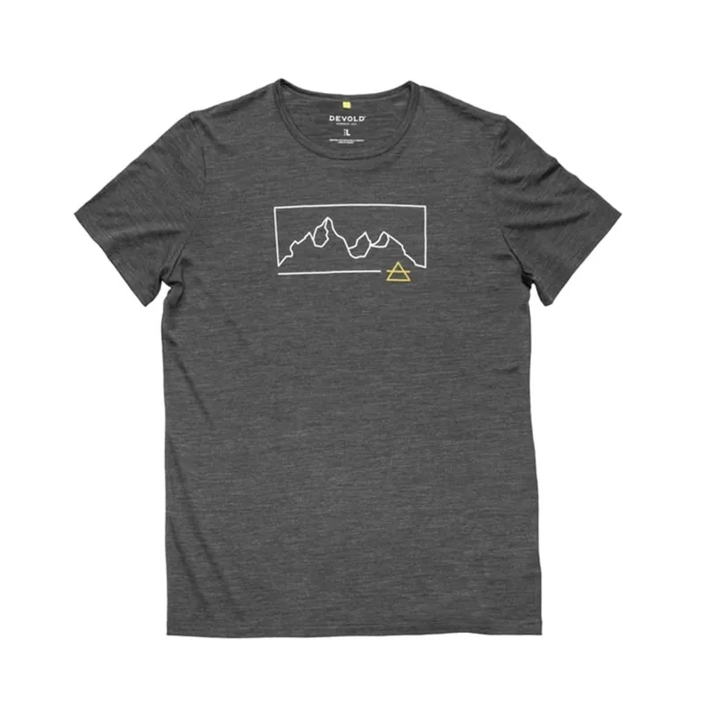 Geprüft DEVOLD ACTIVE "OUTLINE" TEE MAN - anthracite-- Gr.: S