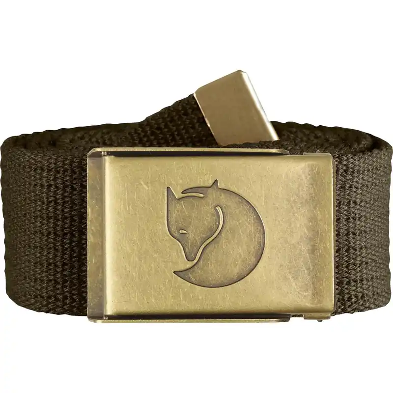 Abverkauf Fjäll Räven Canvas Brass Belt 4 cm dark olive Unisex Gürtel