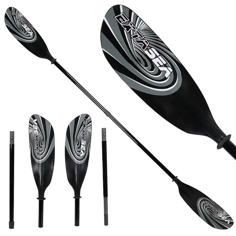 Must-Have ExtaSea Super-Touring Fiberglas Vario Doppelpaddel 4-teilig black