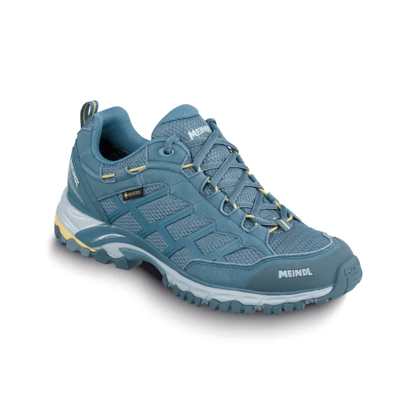 Sonderangebot Meindl Caribe Lady GTX Damen Nordic Walking Schuhe Freizeitschuhe eisgrau-gelb