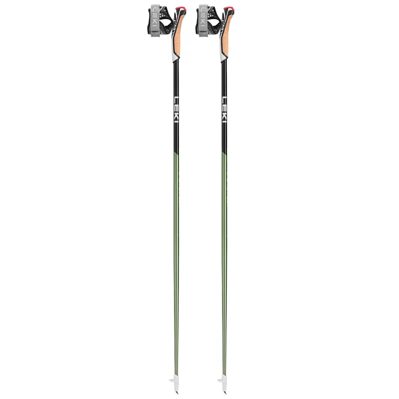 Leki Flash Carbon Nordic Walking Stöcke green metallic-black-yellow Günstig