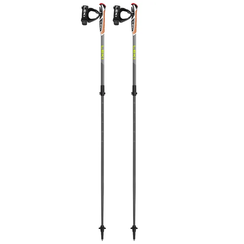 Leki Spin Shark SL Nordic Walking Stöcke silver-anthracite-lime Sonderaktion