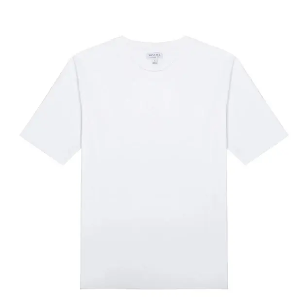Sunspel Womens Mid Sleeve T-Shirt White Jetzt Kaufen