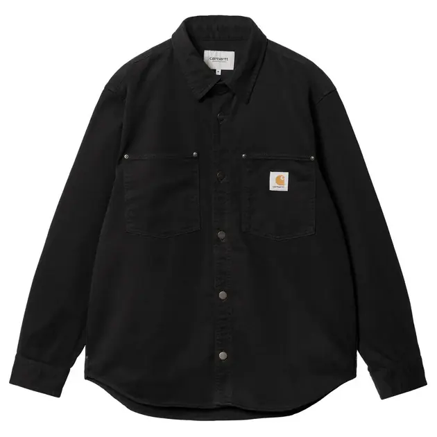 Carhartt WIP Derby Shirt Jac Black Rinsed Top-Seller