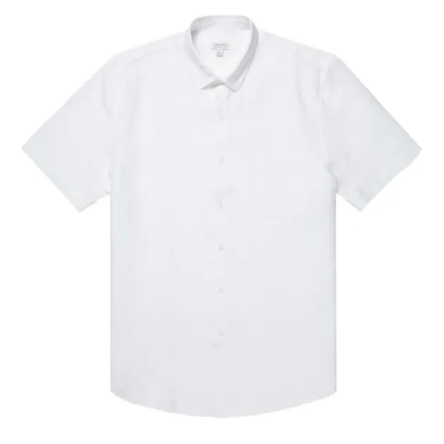 Sunspel SS Linen Shirt White Preisreduziert