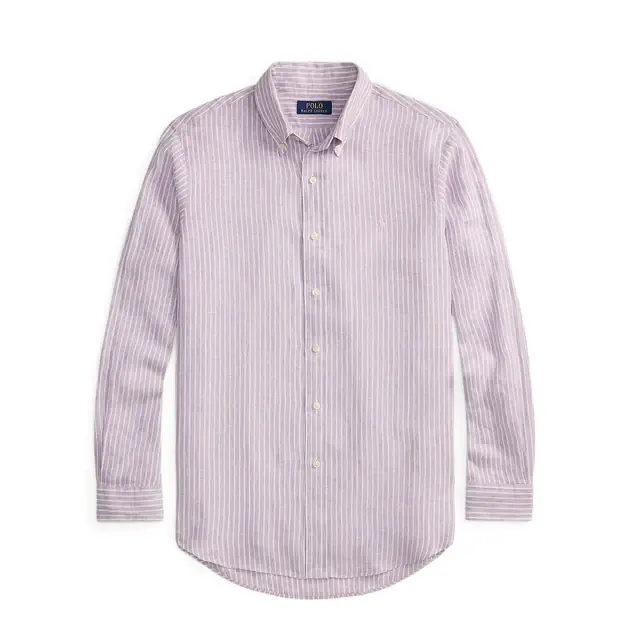 Top-Preis Polo Ralph Lauren Custom Fit Linen Shirt Lavender White