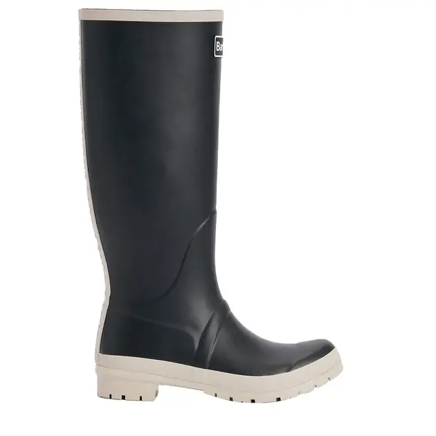 Barbour Womens Abbey Tall Welly Black/White Pepper Top-Angebot